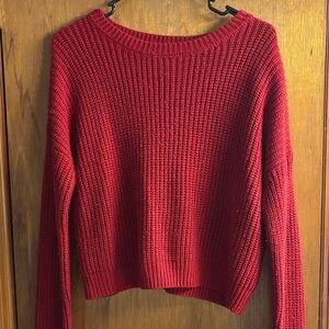 Forever 21-Cozy Red Knit Sweater